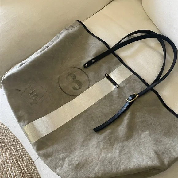 Kempton & Co Tote GM / US MAIL silver stipe - Picture 3 of 8